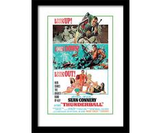 Pyramid International - Stampa con Cornice, Locandina Film Agente 007 - Operazione Tuono, per Appassionati di James Bond, 32 x 44 cm