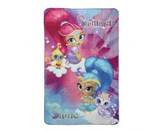 Shimmer & Shine, Coperta in Pile, per Letto Singolo, in Materiale di Poliestere