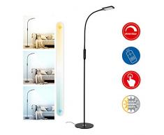 Briloner Leuchten Terra a LED, Lampada da Pavimento dimmerabile, con Telecomando, incl. Regolazione della Temperatura del Colore, 8 Watt, 700 Lumen, Nero 8 W