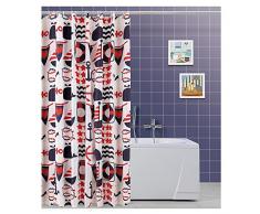 FERIDRAS 187069 Tenda Doccia, Poliestere, Multicolore, 5x120x200 cm