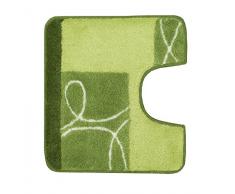 Kleine Wolke Tappeto da WC Curly Verde 55 x 50 cm
