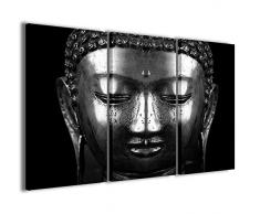Stampe su Tela Alternativo Etnico, Buddha V 3 Pannelli già intelaiati Quadro Moderno Arredamento Casa, Pronto per Essere Appeso, 120x90cm