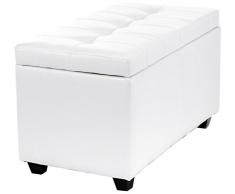 Wink Design, Cassapanca WICHITA FALLS con contenitore in Pelle Ecologica, Bianco