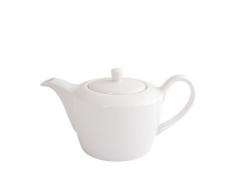 Arctic vetrificati della Porcellana Teiera 6 Cup, Set di 2, Bianco
