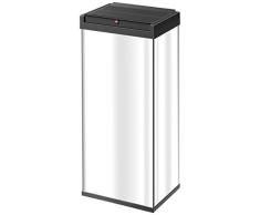 Hailo 0860-211 - Pattumiera Big-Box 60 Swing, Apertura Coperchio Tramite Leggera Pressione, in Acciaio Inox