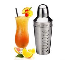 Relaxdays Shaker per Cocktail, Acciaio Inox, Lavabile in Lavastoviglie, Varie Ricette, Mixer da 600 ml, Argento, 22, 00 x 6,00cm