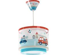 Dalber Polizia Lampada da soffitto 60 W, Multicolore, 210 x 265 x 265