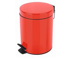 Spirella 10.16390 Sydney - Pattumiera a Pedale 5 l Colore: Rosso