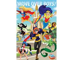 DC Super Hero Girls - Move Over Boys - Zeichentrick Druck Plakat Film Poster - GrÃ¶Ãe 61x91,5 cm