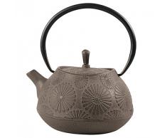 Sema 97634Â Lotus teiera in con Interno smaltato ghisa Tortora 17,1Â x 19Â x 23Â cm 1Â l