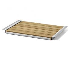 ZACK PANAS Tagliere da Cucina Rettangolare bambÃ¹, Acciaio Inossidabile Acciaio Inossidabile