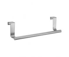 InterDesign Forma Portasciugamani da Armadietti, Metallo, Argento, 23.5x15.75x6.25 cm