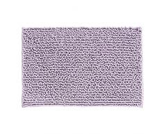 InterDesign Frizz Tappetino Bagno, Morbido, Antisdrucciolevole, Tessuto, Viola, 51x76x0.25 cm