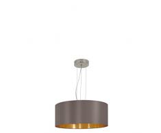 Eglo MASERLO Soffitto E27 Nichel A,B,E,A+,C,A++,D lampada a sospensione, glÃ¼hlampe, acciaio, oro