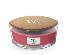 Woodwick Ellipse Candela Profumata Con Stoppino Scoppiettante, Uva Sultanina, Fino A 50 Ore, Rosso, Large