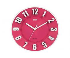 HABI Orologio Parete Tondo 25 Fucsia Arredo e Decorazioni casa, 25 cm