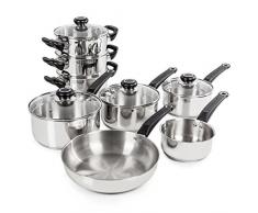 Morphy RichardsÂ Equip,Â Set di pentole 5Â PezziÂ in Acciaio Inox, Parent, Acciaio Inossidabile, Stainless Steel, 8 Piece Set