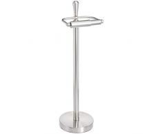 Set di accessori per il bagno in acciaio spazzolato della collezione AmazonBasics, portarotolo di carta igienica