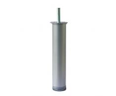 Home System Piedino Tondo in Metallo per Reti Doghe Letto à 40-Altezza 25 cm. Grigio, 40 x 25 cm