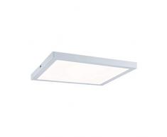 Paulmann 70871 Plafoniera Atria, Quadrata, 24 W, 2700 K, Luce Bianca Calda, Pannello Led Bianco Opaco, Dimmerabile, Per Montaggio a Parete O a Soffitto, In Plastica