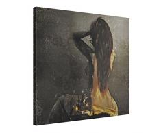 Picanova â Stampa su tela Premium â Stampa artistica su telaio in legno da 2 cm per camera da letto e soggiorno di Galen Valle, Learning To Go Back., 80 x 80 cm