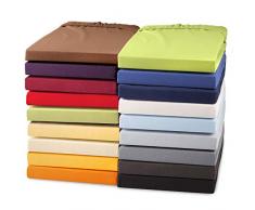 CelinaTex Perla Lenzuolo Elasticizzato Topper spessori per Letto Contenitore Cotone 140x200-160x200 cm Blu Scuro