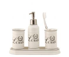 Clayre & Eef ~ Le Bain ~ Bagno Set ~ 4Â Pezzi