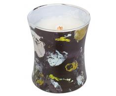 Woodwick Artisan Ebony Woods - Candela di Cera, Media, Colore Nero