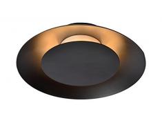 Lucide FOSKAL - Plafoniera a LED, Ã 21,5 cm, 1 x 6 W, 2700 K, colore: Nero