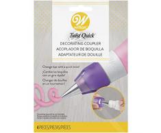 Wilton Kit 4 Pezzi ADATTATORI sac A Poche Kit 4 Pezzi ADATTATORI sac A Poche, Plastica, Argento,