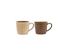 Denby Studio Craft 2Â Pezzo Alt Ridged Mug Set, Misti, Set di 2