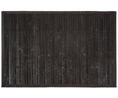 Carpemodo Tappetino per il bagno in bambù/colore: nero/dimensioni: 50 x 80 cm/base antiscivolo/con bordo in tessuto