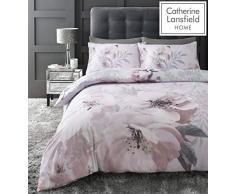 Catherine Lansfield Dramatic Floral Set Copripiumino per Letto Singolo, Poliestere, Blush, piumone 1 Piazza