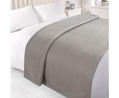 Dreamscene, plaid in pile, tinta unita, 200 x 240 cm, 100% poliestere, grigio argento, extra large, 200 x 240 m