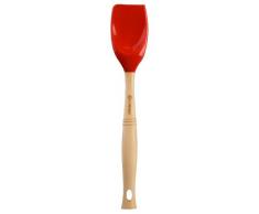 Le Creuset Cucchiaio, Spatola da Cucina con Testa Rimovibile in Silicone/Legno, Rosso (Ciliegia), Lunghezza: 32 cm