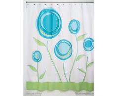 InterDesign Calendula Tenda Doccia, Tessuto, Blu, 180x0.2x200 cm