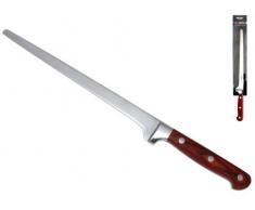 Home Professional Coltello Prosciutto, 24 cm, Inossidabile, Acciaio/Legno, 6x2x42 cm