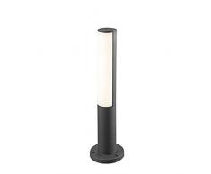 Faro Barcelona Beret 75522 – Lampada con lampadina Led inclusa, 8 W, corpo in alluminio e diffusore in polimetilmetacrilato, colore: grigio
