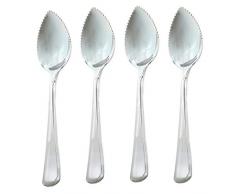 Norpro, Cucchiai con Punta seghettata, per Pompelmo, in Acciaio Inox, 4 pz.