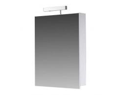 EUROSAN armadietto a Specchio, Super Piatta, alogena Lampada, Bianco, Berlino, Legno, Legno, Bianco, 40 x 62 x 13 cm