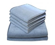 Dyckhoff Asciugamano, 100% Cotone, Grigio, 70 x 140 cm