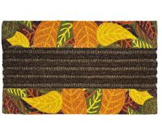 Jute & Co. Zerbino Tessuto in Cocco Stampato con Bordo Antiscivolo, 45 x 75 cm