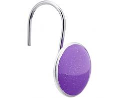 AmazonBasics - Ganci per tenda da doccia, a forma di bottone, colore viola, 9 UnitÃ 