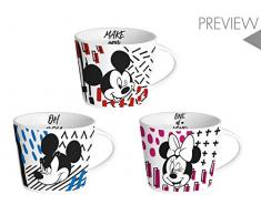 Home 742057 Disney Mickey Mark Set 6 Tazze Te, Porcellana, Decori Assortiti, CC 260