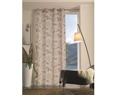 Home Collection TFS135 Tenda Flora, Poliestere, Tortora, 140x280 cm
