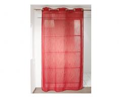 Tenda in voile jacquard con occhielli DANUBE rossa
