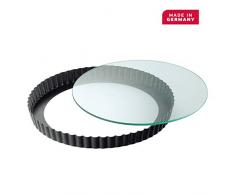 Kaiser 622040 Teglia per Quiche con Fondo Asportabile in Vetro, 28 cm