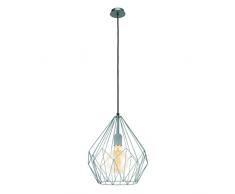 Eglo 49259 Lampadario Vintage, glÃ¼hlampe, acciaio, verde