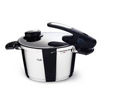 Fissler, pentola a pressione edizione vitavit, 6 litri, 22 cm di diametro, in acciaio inox, per tutti i tipi di piano cottura, 630-303-06-070/0