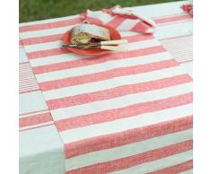 LinenMe 1-Pezzo 50 x 131 cm runner da tavolo Philippe in lino, rosso